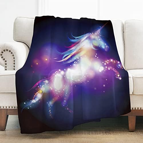 Unicorn Blanket, Cozy Lightweight Durable Bed Couch Blanket, Plush Microfiber Blanket 50"x60"