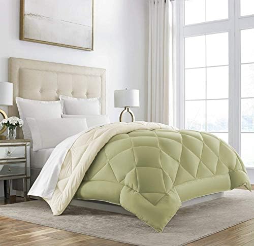  Sleep Restoration All Seasons Queen/Full Size Comforter - Reversible -  Cooling, Lightweight Summer Down Comforter Alternative - Hotel Quality Bedding Comforters - Navy/Sleet
