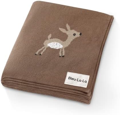  Baby Swaddle Blanket - 100% Luxury Cotton Knit Soft Cozy Lightweight Unisex Receiving Swaddle Crib Stroller Quilt Blanket For Shower Gift Registry For Newborns Infants Toddlers (Sheep - Khaki)