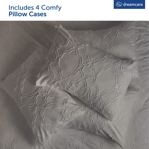  Boho Duvet Cover Queen Duvet Cover Boho - Queen Duvet Cover Set With 1 Comforter Queen Size & 4 Pillowcases, Gray Duvet Cover Queen Set - Boho Duvet Cover Queen Size Duvet Covers - 90x90'', Gray