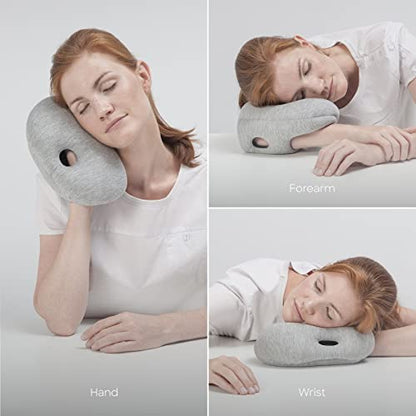  OSTRICH PILLOW MINI Travel Pillow For Airplane Head Support - Travel Accessories For Hand And Arm Rest, Power Nap On Flight And Desk - Sleepy Blue