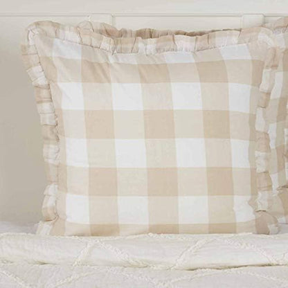  Madison Check Yellow King Size Pillow Cases, Set Of 2, 21" X 37", Buffalo Check Yellow And Ivory Bedding Accent W/Fresh Farmhouse Style
