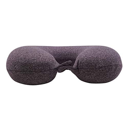  Edelvey Grey Memory Foam Travel Pillow Comfortable U-Shaped Head Neck Support Pillow For Travelling In Airplane Car