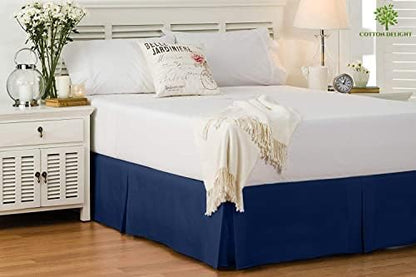  Bed Skirt Queen Size 100% Natural Cotton 800 Thread Count Premium Tailored Fit 1pc Bedskirt Queen Size 12" Drop Length White Solid