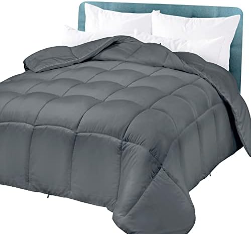  Oakias Comforter Queen White – Premium 350 GSM 3D Fillings Duvet Insert Box Design – Quilted Down Alternative Comforter With 8 Corner Side Duvet Loops – Machine Washable