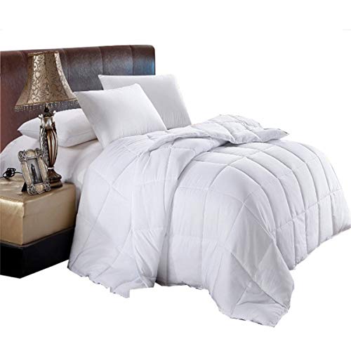  Royal Hotel Comforter White Down Alternative - Twin Quilted Duvet Insert - Hypoallergenic All-Season Comforter With Corner Tabs - Hotel Down Alternative Plush Fill - Twin XL