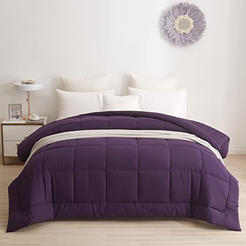  Down Alternative Comforter With Corner Tabs - Summer Quilted Light Weight Twin Size 140 GSM White Comforter, Machine Washable Microfiber Bedding