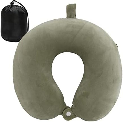  DUANY STORE Neck Pillow For Traveling, Upgraded Travel Neck Pillow For Airplane 100% Pure Memory Foam Travel Pillow For Flight Headrest Sleep, Portable Plane Accessories (Pink)