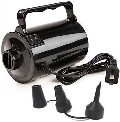  Electric Air Pump For Inflatable Pool Toys - High Power Quick-Fill Air Mattress Inflator Deflator Pump For Pool Float Raft Airbed With 3 Nozzles, 320W, 110V AC, 1.6PSI, Air Flow 26CFM