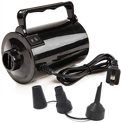  Electric Air Pump For Inflatable Pool Toys - High Power Quick-Fill Air Mattress Inflator Deflator Pump For Pool Float Raft Airbed With 3 Nozzles, 320W, 110V AC, 1.6PSI, Air Flow 26CFM