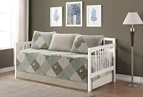  Ollection 5pc Day Bed Quilted Coverlet Daybed Set New (Sophia Turquoise)