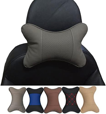  Yuhuru Car Lumbar Pillow Cushion Pillows Both Side Pu Leather 1 Pieces Pack Throw Pillow For Cars Home And Office Filled Memory Foam Camping Pillow Universal Car Travel Pillow (BlackLumbar)