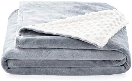  Dotted Minky and Minky Zippered Duvet Cover For Weighted Blanket - 10 Pre-Sewn Duvet Loops - Machine Washable