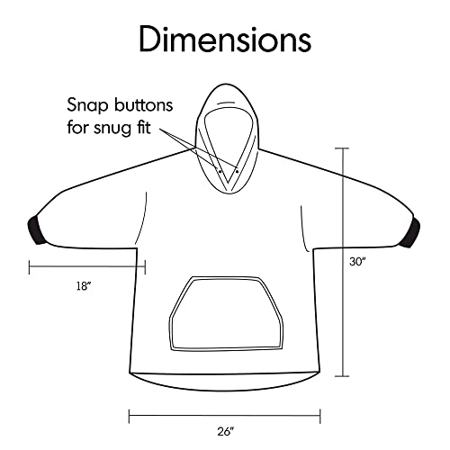 Degrees Of Comfort Wearable Blanket Hoodie For Kids Girls, Sherpa Hooded Blankets Sweatshirt With Pockets, One Size Fits All, Pink, 30x28 Inch