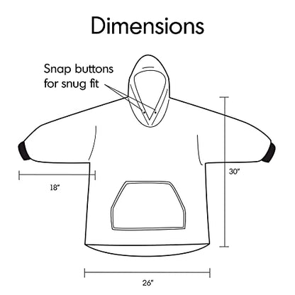  Degrees Of Comfort Wearable Blanket Hoodie For Kids Girls, Sherpa Hooded Blankets Sweatshirt With Pockets, One Size Fits All, Pink, 30x28 Inch