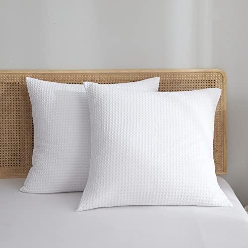  PHF Ultra Soft Waffle Weave Body Pillowcase 20" X 54", No Insert, Breathable & Skin-Friendly Body Pillow Sham With Zipper, Decorative Waffle Weave Body Pillow Cover, White