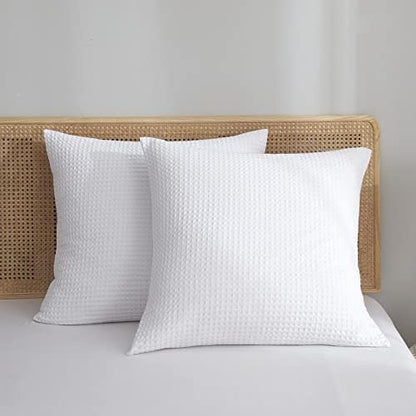  PHF Ultra Soft Waffle Weave Body Pillowcase 20" X 54", No Insert, Breathable & Skin-Friendly Body Pillow Sham With Zipper, Decorative Waffle Weave Body Pillow Cover, White