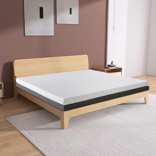  Erdoru 4 Inch Full Size Mattress Topper With Removable Cover,8 Inch Memory Foam Mattress,2-in-1 Combination Mattress Topper In A Box,CertiPUR-US Certified,Grey