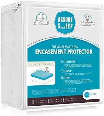  Waterproof Zippered Mattress Encasement Cover -, Breathable, Twin XL Size, Assure Sleep By L' COZEE