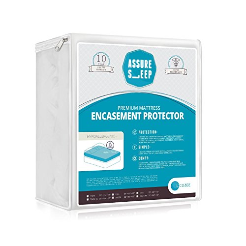  Waterproof Zippered Mattress Encasement Cover -, Breathable, Twin XL Size, Assure Sleep By L' COZEE