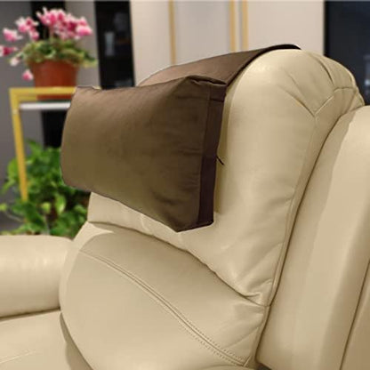  Adjustable Headrest Pillow For Recliners And Armchairs - Non-Slip Velvet Cushion For Neck Support And Pain Relief (Gray)