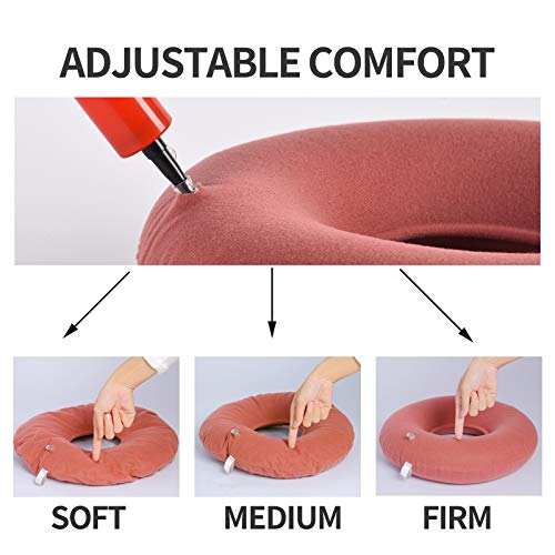  TURNSOLE Donut Pillow For Tailbone Pain & Hemorrhoids - 14" Inflatable Donut Pillow Postpartum Pregnancy - Doughnut Pillow For Tailbone - Donut To Sit On For  Postpartum Pregnancy