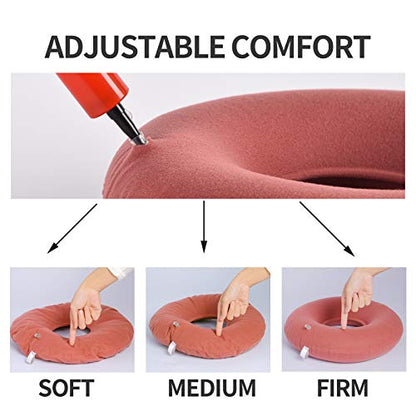  TURNSOLE Donut Pillow For Tailbone Pain & Hemorrhoids - 14" Inflatable Donut Pillow Postpartum Pregnancy - Doughnut Pillow For Tailbone - Donut To Sit On For  Postpartum Pregnancy