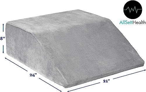  Leg Elevation Wedge Pillow - With Full Memory Foam Top, High-Density Leg Rest Elevating Foam Wedge - Relieves And Recovers Foot And Ankle Injury, Leg Pain, Hip, Knee Pain, Improves Blood Circulation