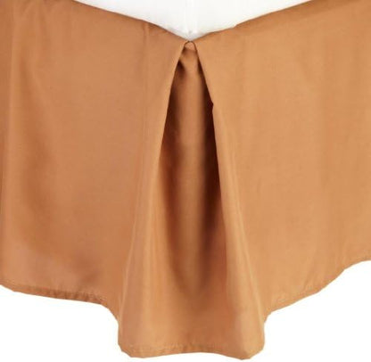  Premier 1800 Collection Solid Bed Skirt - 14" Drop Pleated Tailored Double Brushed Microfiber Dust Ruffle - Queen, Navy Blue
