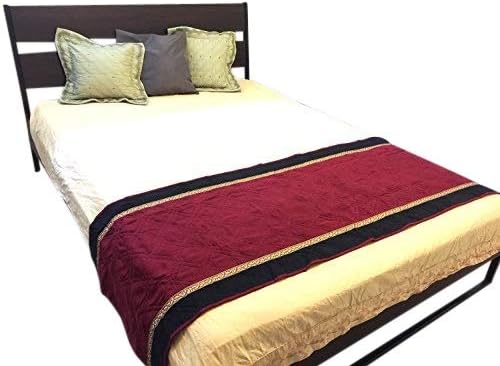  OctoRose Quilted Micro Suede Bed Runner Scarf Protector Slipcover Pad For Pets V2 (26x96, Brown)