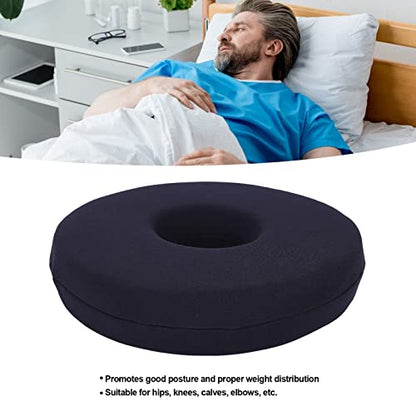  Donut Pillow Seat Cushion, 25cm Memory Foam Pillow, Relieve Pain And Pressure, Pregnancy Post Natal (Black)