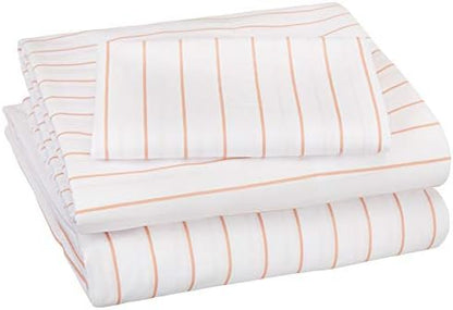  Amazon Basics Soft Microfiber 4 Piece Sheet Set With Elastic Pockets, Full, Black Grid, Geometric
