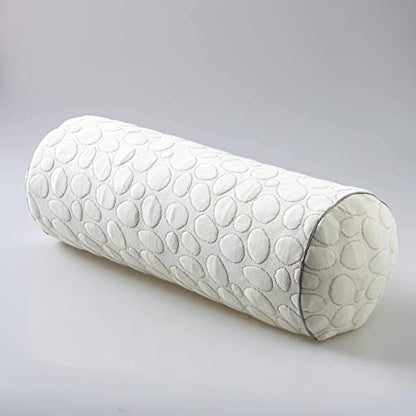  Kingnex Zipper Adjustable Under Knees Bolster Roll Pillow To Relief Lower Back Pain Or Between Legs For Side Sleepers Shredded Latex Cyliner With Organic Cotton Cover 20x8