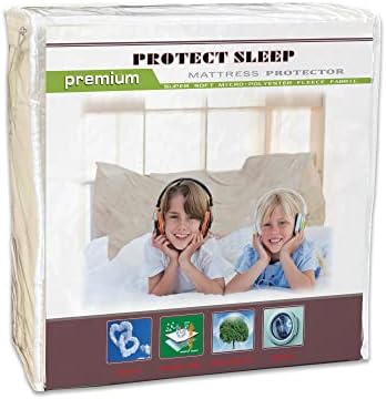  , Ultra Soft-Premium Zippered Mattress Protector Cover, Water Proof, Breathable And Noiseless, Fits Mattress 6 To 9-Inch, Twin, White