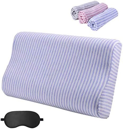  Eucoz Replacement Pillow Case For Contour Pillow,Zippered Pillow Cover For Memory Foam Neck Pillow,Soft Cotton Pillow Protector For Neck Cervical Pillow,Latex Pillow