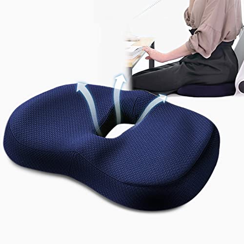  Donut Pillow Hemorrhoid Tailbone Seat Cushion, Memory Foam Breathable Oval Hollow Orthopedic Hemmoroid Pillow Cushion For Office