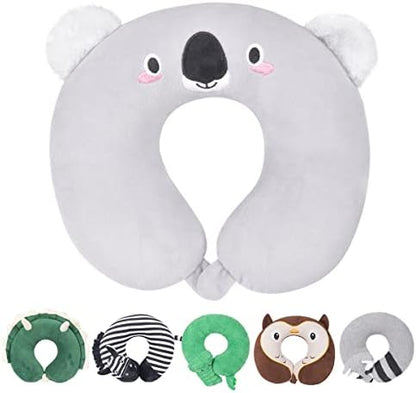  H HOMEWINS Travel Pillow For Kids Toddlers - Soft Neck Head Chin Support Pillow,Cute Animal In Any Sitting Position For Airplane,Car,Train,Machine Washable,Children Gifts (Green Dinosaur)