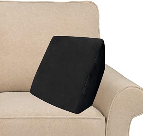  Bipintip Memory Foam Throw Pillow - Wedge Shaped Decorative Couch Pillow，Throw Pillow For Bed Living Room Outroom Quirky Home Decor - Breathable - Lumbar Knee Leg Travel Pillow(Black)