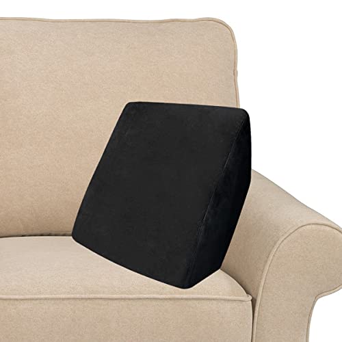  Bipintip Memory Foam Throw Pillow - Wedge Shaped Decorative Couch Pillow，Throw Pillow For Bed Living Room Outroom Quirky Home Decor - Breathable - Lumbar Knee Leg Travel Pillow(Black)