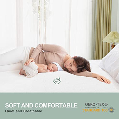  Ute Twin XL Mattress Cover, Waterproof Mattress Protector, Bamboo Breathable Bed Protector, Vinyl Free And Fitted Style Mattress Pad Fit Up To 18", 39"x80"