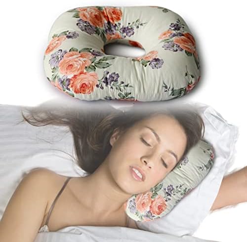  Hshbxd Ear Piercing Pillow, Donut Pillow For Ear Pain ＆CNH, Ear Pillow With Holes For Side Sleepers, Ear Inflammation Relief (Yellow)