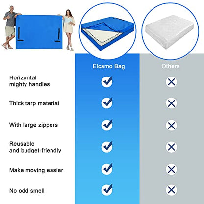  Attress Bags For Moving Reusable Heavy Duty Tarp Mattress Storage Bag Queen With Handles Strong Zipper Closure Waterproof Mattress Moving Bag Extra Thick Mattress Cover For House Moving Travel