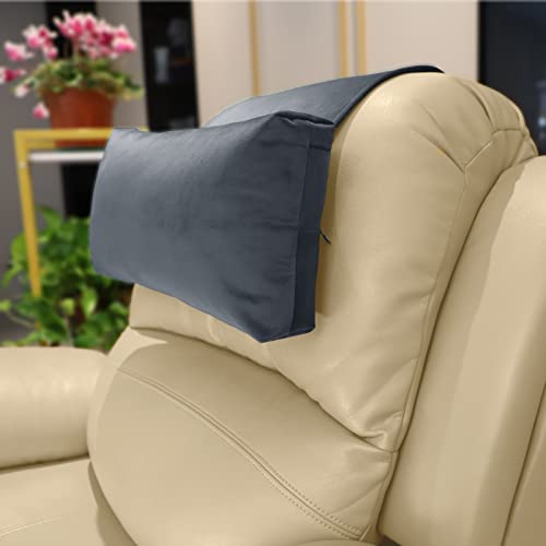  Adjustable Headrest Pillow For Recliners And Armchairs - Non-Slip Velvet Cushion For Neck Support And Pain Relief (Gray)