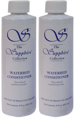  2 Bottles Of 8 Oz Blue Magic Sapphire Waterbed Conditioner With Cap & Plug