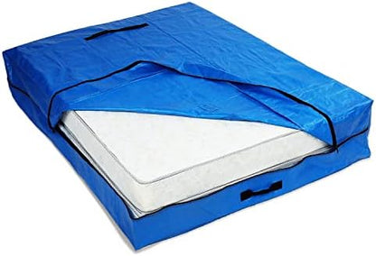  Mattress Bag For Moving And Storage With 11 Handles, King Size, Reusable Extra Thick Mattress Protector With Zipper Closure, Heavy Duty Waterproof Transport Cover