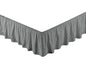  Wrap Around Grey Ruffled Solid Bed Skirt Fits Both Twin And Full Size Bedding Soft 90 GSM Microfiber Fabric Allows For Natural Draping, 14" Fall