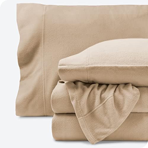  Bare Home Super Soft Fleece Sheet Set - Twin Extra Long Size - Extra Plush Polar Fleece, No-Pilling Bed Sheets - All Season Cozy Warmth (Twin XL, Grey)