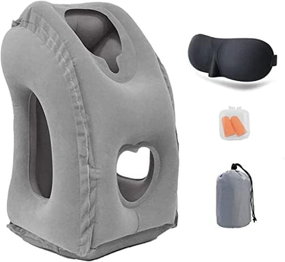  Inflatable Travel Pillows For Airplane, Blow Up Neck Pillow For Sleeping, Airplane Travel Essentials For Long Flight Support Head, Neck And Lumbar, Used For Car/Bus/Train/Office Rest, Adults Kids