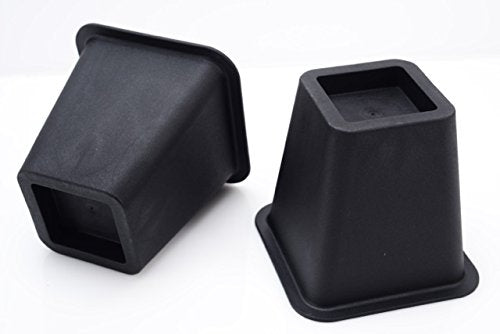  Home-it 5 To 6-inch SUPER QUALITY Black Bed Risers, Helps You Storage Under The Bed 4-pack (Black)