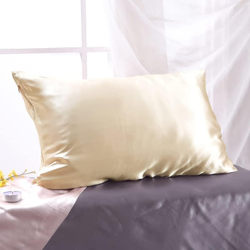  100% Natural Mulberry Silk Pillowcase For Hair And Skin Luxury 25 Momme Mulberry Silk Pillow Cases With Hidden Zipper Closure, Navy Blue, Queen